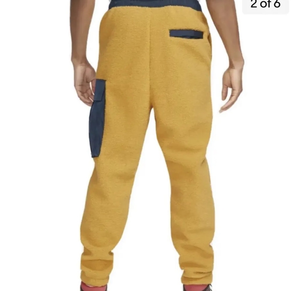 Air Jordan Mountainside Fleece Pants Pollen Yellow Mens - Picture 2 of 5